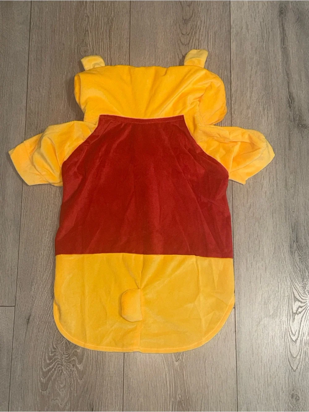 Yellow & Red Kids Bear Costume Hoodie - Plush Character Costume